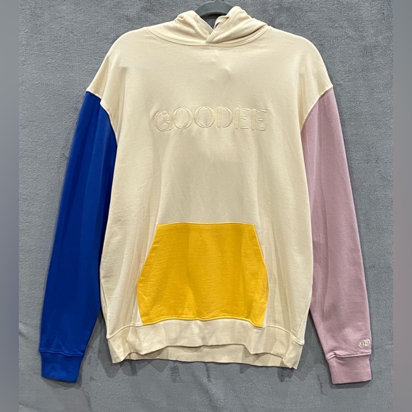 Goodee x Kotn The Goodee Hoodie Sweatshirt Pullover Color Block Mens Size M NWT - Picture 1 of 11